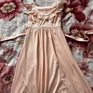Pink Babydoll Ruffle Dress - Size S